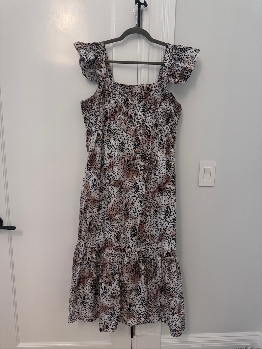 Sea New York Brown, Black and White Animal-Print Maxi Dress